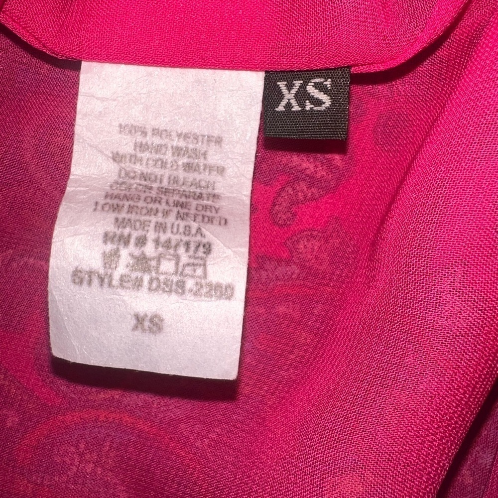 Euc Veronica M Vibrant Halter Mini Dress Hot Pink Medallion Multicolor Xs — image 5 of 7